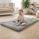 CARLA HOME Baby Play Mat 150x200cm, Thick Foam Crawling Mat, Infants, Grey