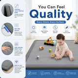CARLA HOME Baby Play Mat 150x200cm, Thick Foam Crawling Mat, Infants, Grey