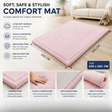 CARLA HOME Baby Play Mat 200x300cm, Thick Foam Crawling Mat, Infants, Pink