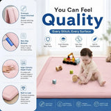CARLA HOME Baby Play Mat 200x300cm, Thick Foam Crawling Mat, Infants, Pink