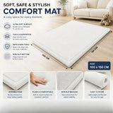 CARLA HOME Baby Play Mat 100x150cm, Thick Foam Crawling Mat, Infants, White