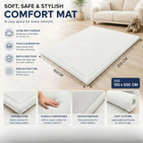 CARLA HOME Baby Play Mat 150x200cm, Thick Foam Crawling Mat, Infants, White