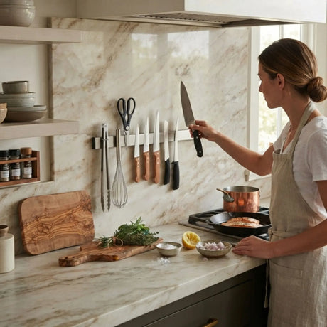 Stainless steel magnetic wall rack, 50cm.