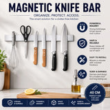 CARLA HOME Magnetic Knife Strip 40cm, Premium Stainless Steel Wall Rack Kitchen