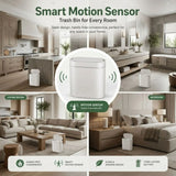 CARLA HOME 7L Automatic Trash Bin with Lid, Motion Sensor Garbage Can White