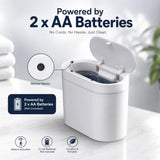 CARLA HOME 7L Automatic Trash Bin with Lid, Motion Sensor Garbage Can White