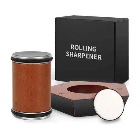 Rolling knife sharpener.