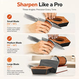 CARLA HOME Rolling Knife Sharpener, 5 Angle, Knife Sharpening Tool Kit Kitchen