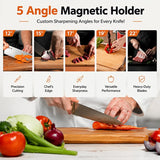 CARLA HOME Rolling Knife Sharpener, 5 Angle, Knife Sharpening Tool Kit Kitchen