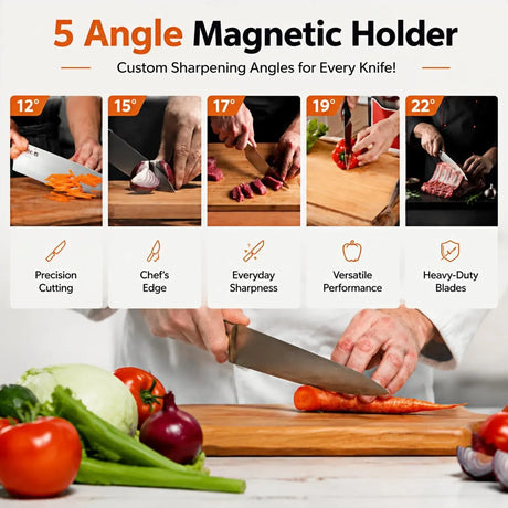 Rolling knife sharpener.