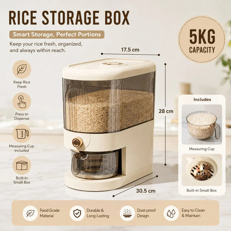 Rice dispenser, 5kg.
