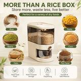 CARLA HOME Rice Dispenser 5kg Large Storage, Press Button Grain Container Kitchen