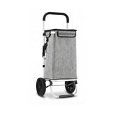 CARLA HOME Foldable Shopping Trolley, Aluminium Cart, 45L, Waterproof, Grey