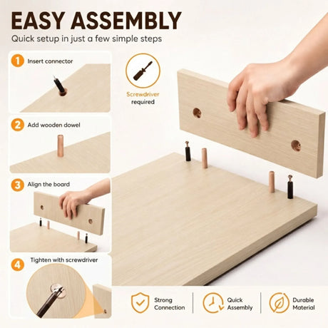CARLA HOME beige adjustable monitor stand.