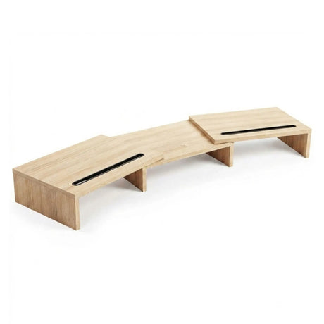 CARLA HOME beige adjustable monitor stand.