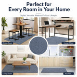 CARLA HOME Office Chair Mat Hard Floor Protector, 120x90 cm, Anti-Slip, Grey
