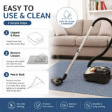 CARLA HOME Office Chair Mat Hard Floor Protector, 120x90 cm, Anti-Slip, Grey