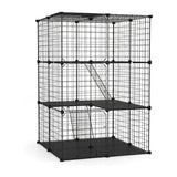 CARLA HOME Large Cat Cage Diy Enclosure, 3 Tier Pet Playpen Cat Kennel
