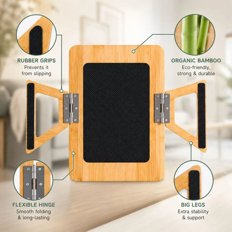 Bamboo phone holder, operated by remote control.