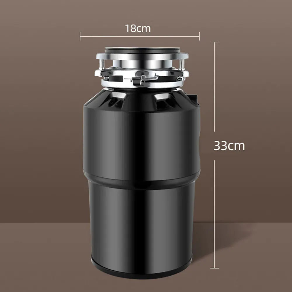 550W Food Waste Disposer with AU Plug, 4000RPM, Black, Stainless Steel for Kitchen