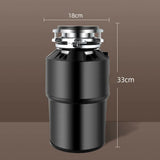 550W Food Waste Disposer with AU Plug, 4000RPM, Black, Stainless Steel for Kitchen