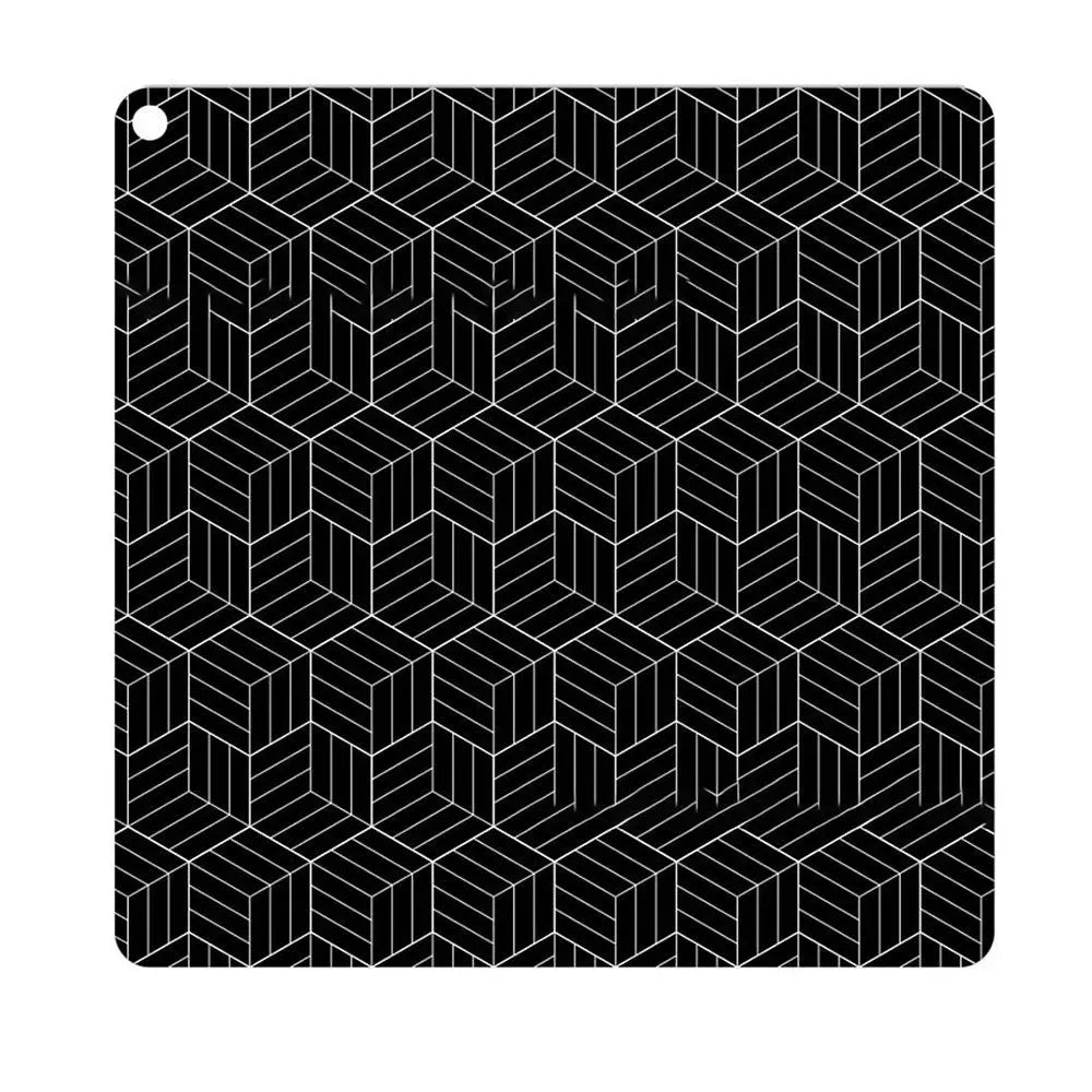 Anti-Slip Silicone Induction Cooktop Mat, 25x25cm, Heat Resistant, Black