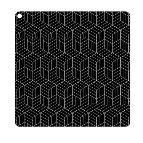 Black silicone mat heat resistant, 25x25cm.