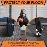 White Wood Grain Interlocking Heavy Duty EVA Foam Gym Flooring Mats - 60x60cm - 12 Tiles