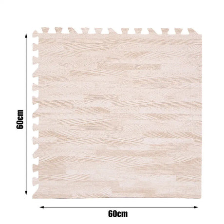 White flooring mats, 60x60cm, 12 tiles, easy to clean.