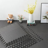 White Wood Grain Interlocking Heavy Duty EVA Foam Gym Flooring Mats - 60x60cm - 24 Tiles