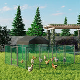 Extra Large Black Chicken Coop Cage Run Rabbit Hutch Walk-In Hen Enclosure 300x200x270cm