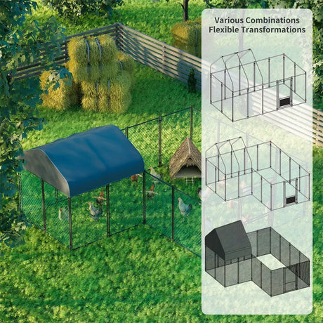 Hutch black chicken coop, 300x200x270cm.