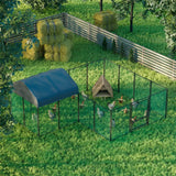 Extra Large Black Chicken Coop Cage Run Rabbit Hutch Walk-In Hen Enclosure 300x200x270cm