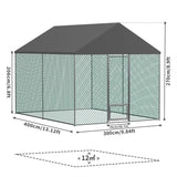Extra Large Green Chicken Coop Cage Run Rabbit Hutch Walk In Hen Enclosure 300x400x270cm