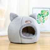 2024 Cat House Bed Soft Washable Grey 36cm.