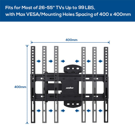 Full Motion TV Wall Mount Bracket 27-55 for Samsung TCL Hisense.