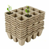 10pcs Biodegradable Seedling Trays 12-Hole Garden Starter.