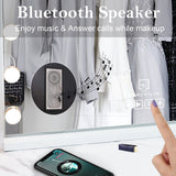 Hollywood LED Vanity Mirror Bluetooth Rectangle White Silver