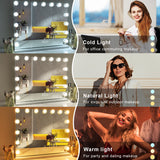 Hollywood LED Vanity Mirror Bluetooth Rectangle White Silver
