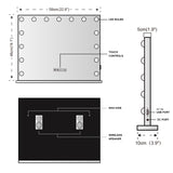 Hollywood LED Vanity Mirror Bluetooth Rectangle White Silver