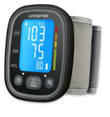 Black automatic blood pressure monitor.
