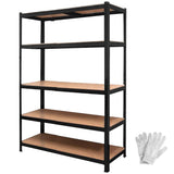 Steel warehouse shelving rack, 180cm, heavy duty.