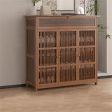 Wooden shelves cabinet organiser.