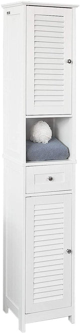 Freestanding bathroom cabinet, 170x32x30 cm, supplied flat packed.