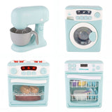 4 Piece Home Appliance Toy Mixer, Washing Machine, Oven & Dishwasher, With Lights & Sound