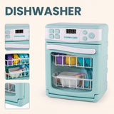 4 Piece Home Appliance Toy Mixer, Washing Machine, Oven & Dishwasher, With Lights & Sound