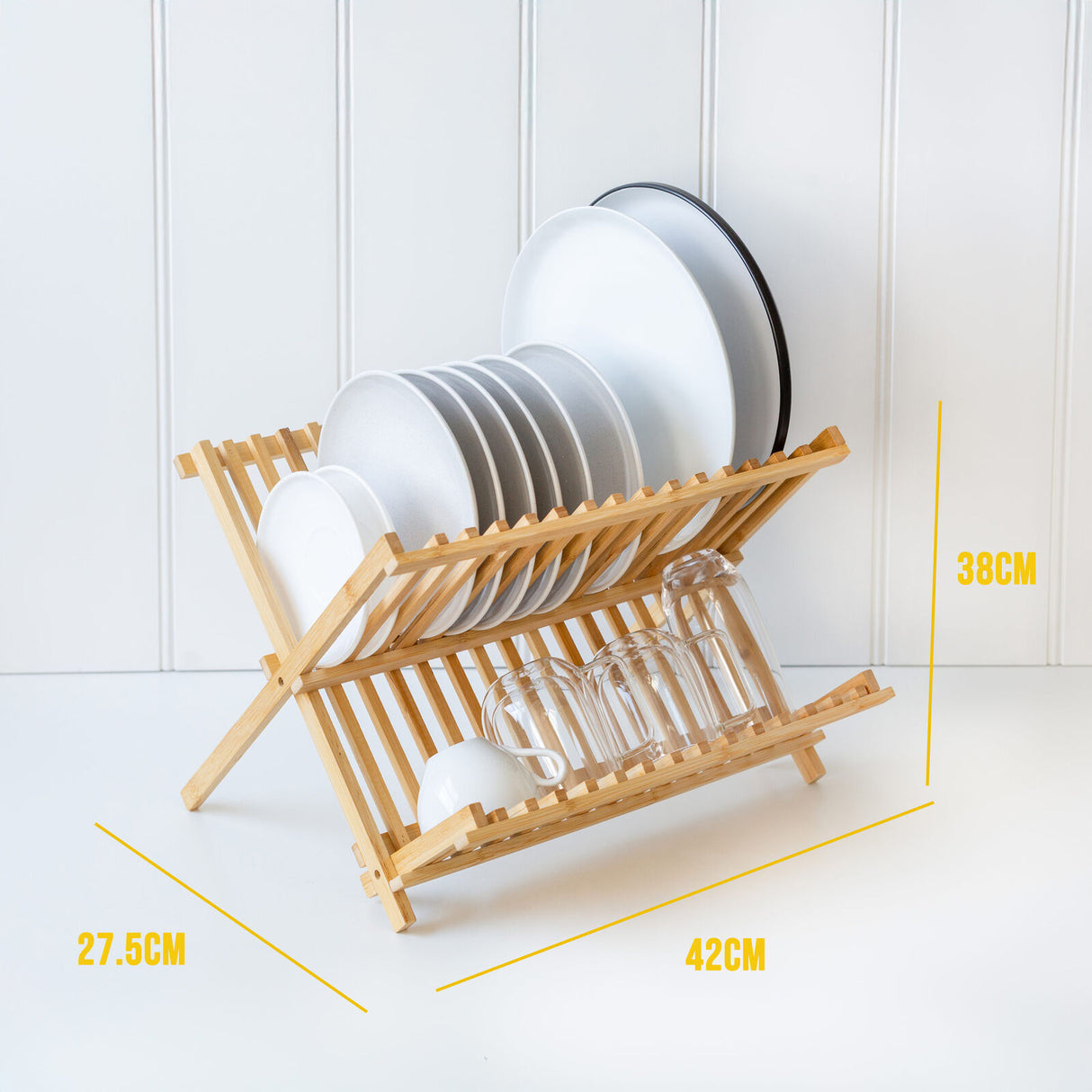 2 Tier Bamboo Dish Rack