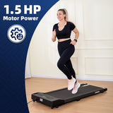 1.5 HP 52cm Electric Walking Pad Treadmill with Remote Control and Display Screen