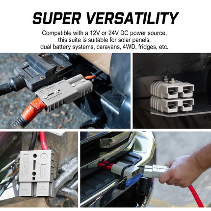 X-BULL 10 x 50A Anderson Style Plug Copper Connectors Terminals Pack Caravan Trailer Solar