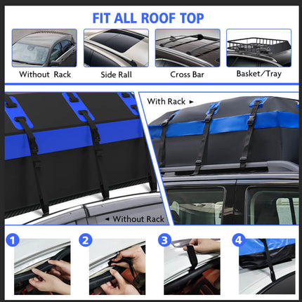 X-BULL Waterproof Car Roof Cargo Bag 595L Top Rack Carrier Luggage Storage Cube